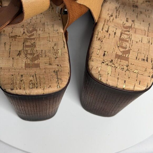 KORKS By KorkEase Whitney Studded Brown Platform Sandal Size 11 M Block Heel - Picture 6 of 8